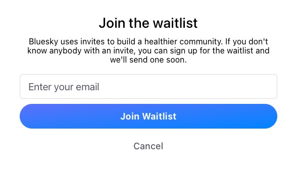 Joining the waitlist