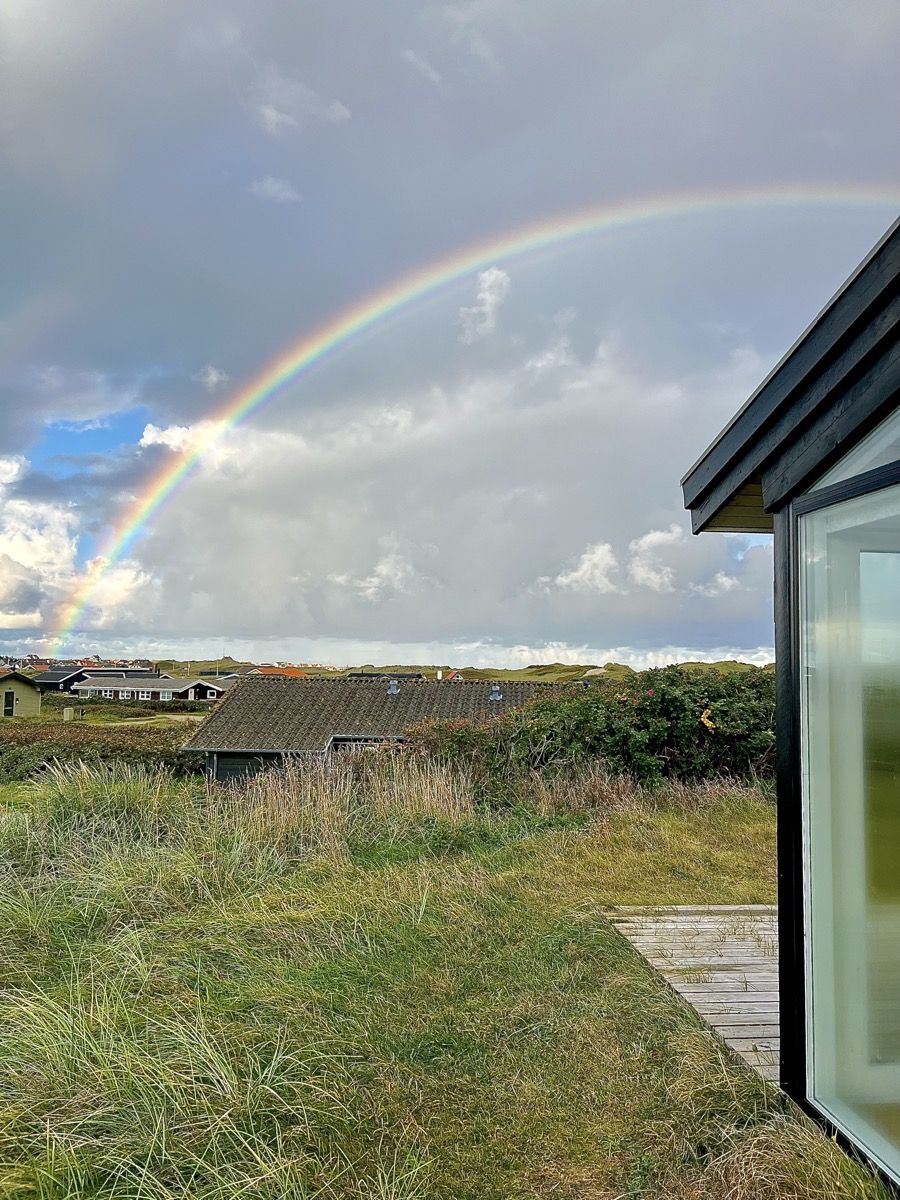 Rainbow at the end of our weekend (time to search at the ends!) - Photo courtesy of author